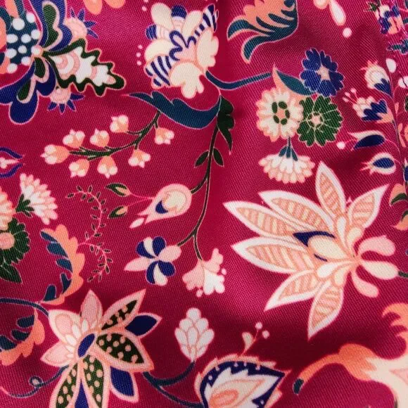 Lorna Jane Persia Core 7/8 Floral Pink Red Capri Crop Tight Leggings SM - Picture 6 of 9